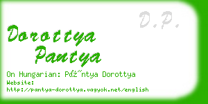 dorottya pantya business card